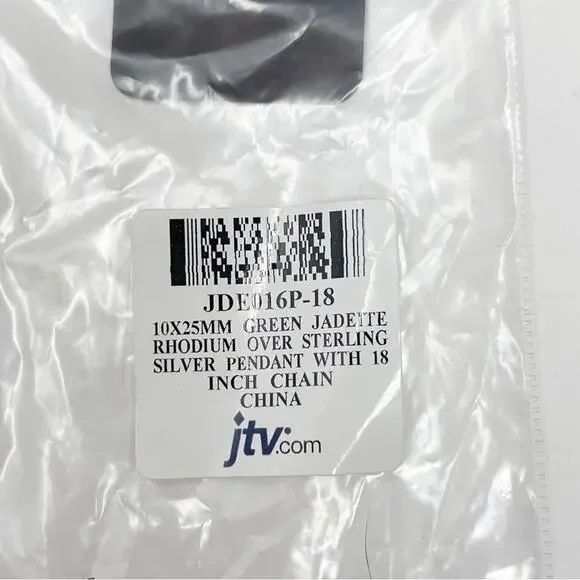 JTV Green Jadeite Rhodium Necklace over Sterling Silver - Picture 4 of 4